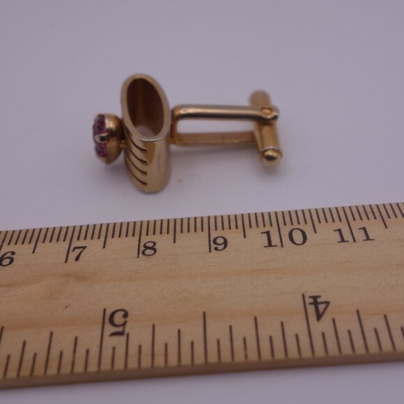 Cuff Links with Purple Stone - Picture 7 of 16